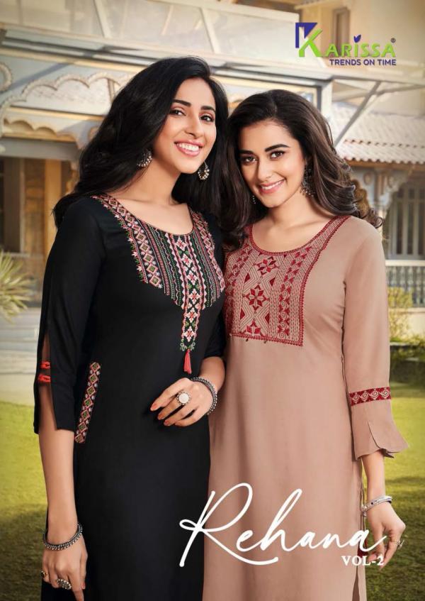 Karissa Rehana Vol 2 Rayon Designer Exclusive Kurti Collection